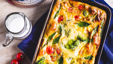 Omelette légumes au four