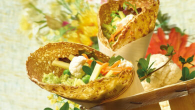 Crêpes légumes croquants et Beaufort