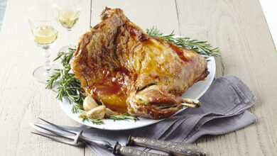 Demi chevreau, miel, ail, romarin