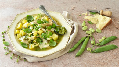 Minestrone Pompadour Label Rouge, légumes pesto