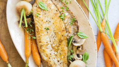 Turbot meunière petits légumes