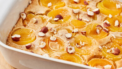 Clafoutis abricots noisettes