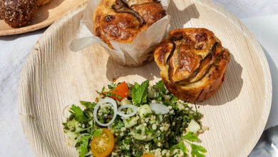 Muffins salés jambon, courgettes fromage de chèvre