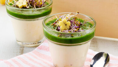 Panna cotta Morbier AOP, crème petit pois