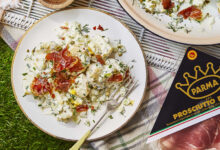 Salade de pommes de terre Jambon de Parme croustillant