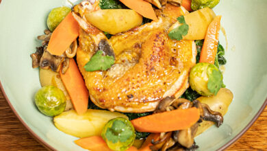 Suprême de pintade jardinière de légumes