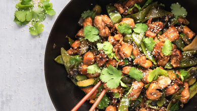 Wok de lapin légumes croquants