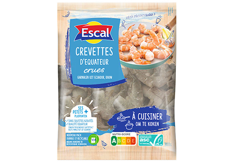 Crevettes d’Équateur crues ASC