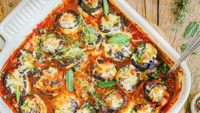 Roulés d’aubergines de veau Bio