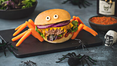 Burger araignée jeunes pousses douces concassé de tomates Florette