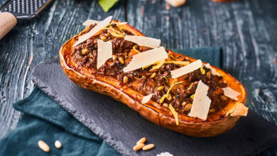 Butternut farcie végétarien