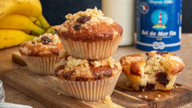 Muffins bananes pépites de chocolat