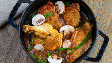 Poulet fermier Label Rouge sauté chasseur