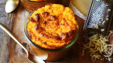 Soufflés carotte cumin et Cantal