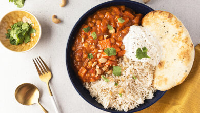 Tikka Masala végétal naan express
