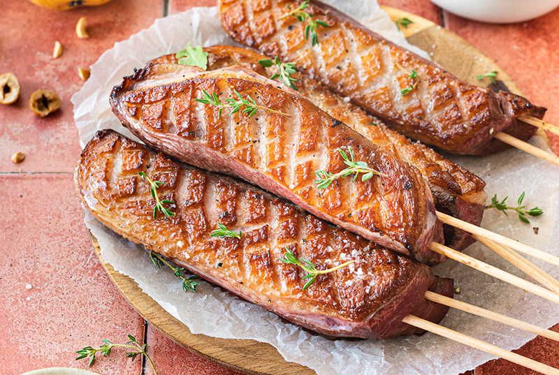 Brochette de Magret à la plancha | A Vos Assiettes