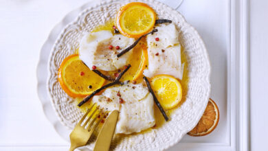 Cabillaud beurre d’orange vanillé