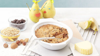 Crumble poires chocolat