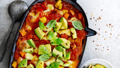 Lasagnes potiron avocat