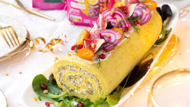 Bûche salée veggie duo de lentilles