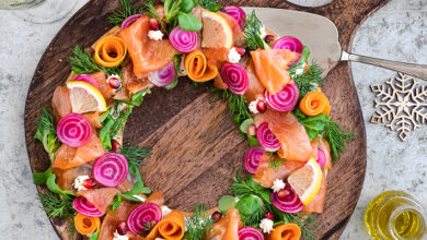 Couronne de Noël Saumon Fumé