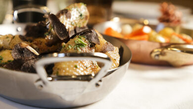 Fricassée poulet de Bresse, truffe noire légumes d’hiver