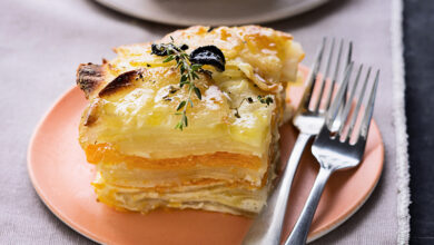 Gratin de pommes de terre potiron truffe noire