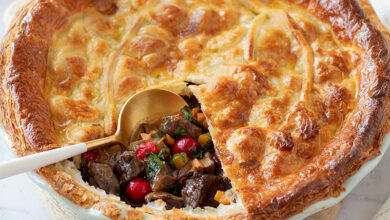 Tourte de bœuf canneberges