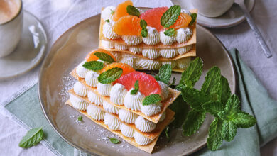 Millefeuille lasagnes chantilly agrumes