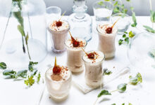 Mousse marron, noisettes caramélisées, pralin fleur de sel