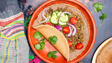 Crêpe éthiopienne lentilles blondes