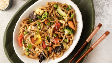 Wok Nouilles Udon légumes croquants