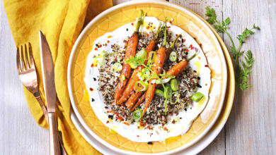 Carottes rôties yaourt