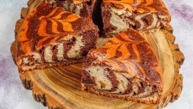 Gâteau marbré zébré