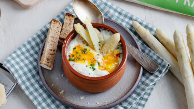 Œufs cocottes Asperges blanches de France