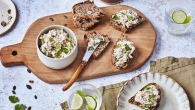 Tartinade de lapin graines de courge torréfiées coriandre