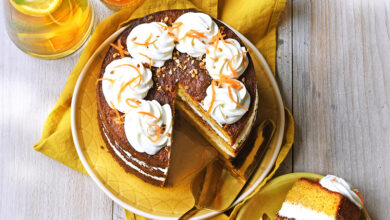 Financier carrot cake