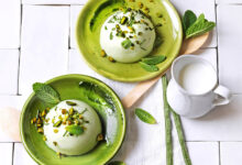 Panna cotta pistache