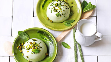 Panna cotta pistache