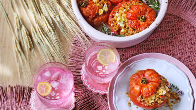 Tomates farcies quinoa Fourme de Montbrison