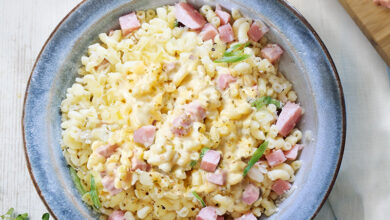 Coquillettes jambon fromage