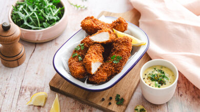 Filets de lapin croustillants, sauce tartare