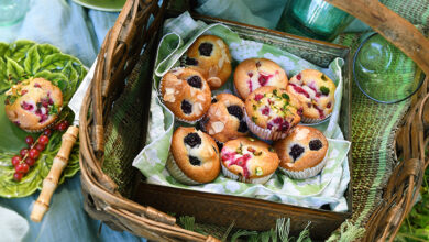 Muffins groseilles mûres