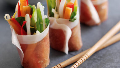 Rouleaux de printemps thaïlandaise jambon de Parme