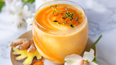 Smoothie mangue curcuma