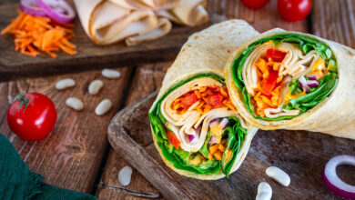 Wraps colorés Tranches Végé Haricots Blancs