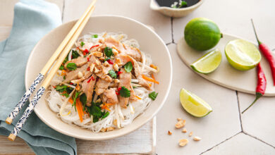 Escalope de veau salade asiatique