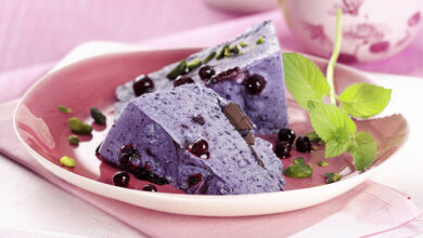 Parfait mascarpone et myrtilles