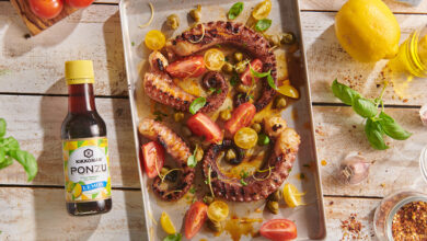 Poulpe grillé sauce Ponzu câpres