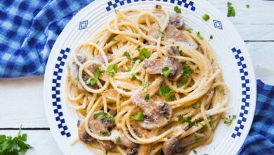 Spaghetti champignons